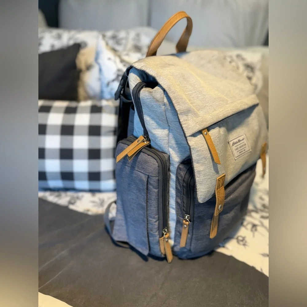 Eddie Bauer Cascade Back Pack Diaper Bag - Black/Gray - Picture 4 of 16